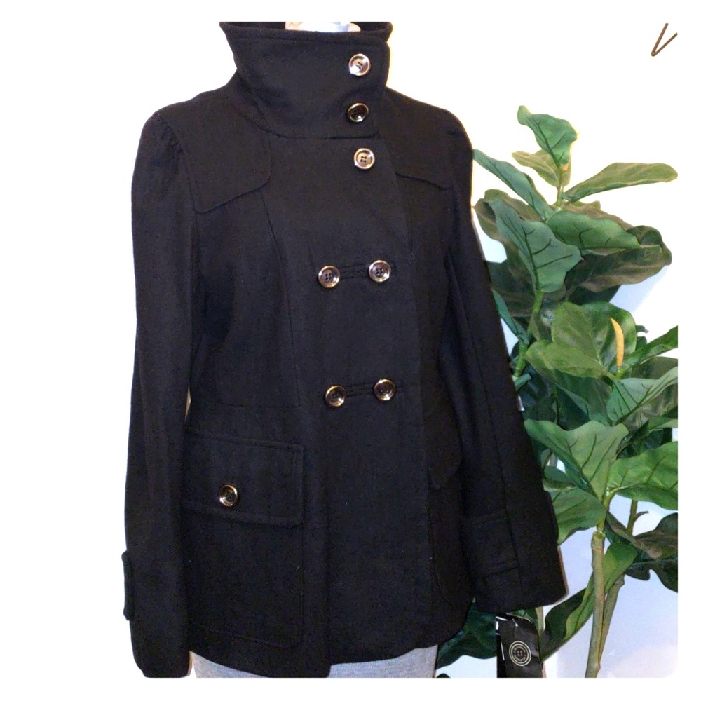 1 Madison Black Wool Blend Jacket